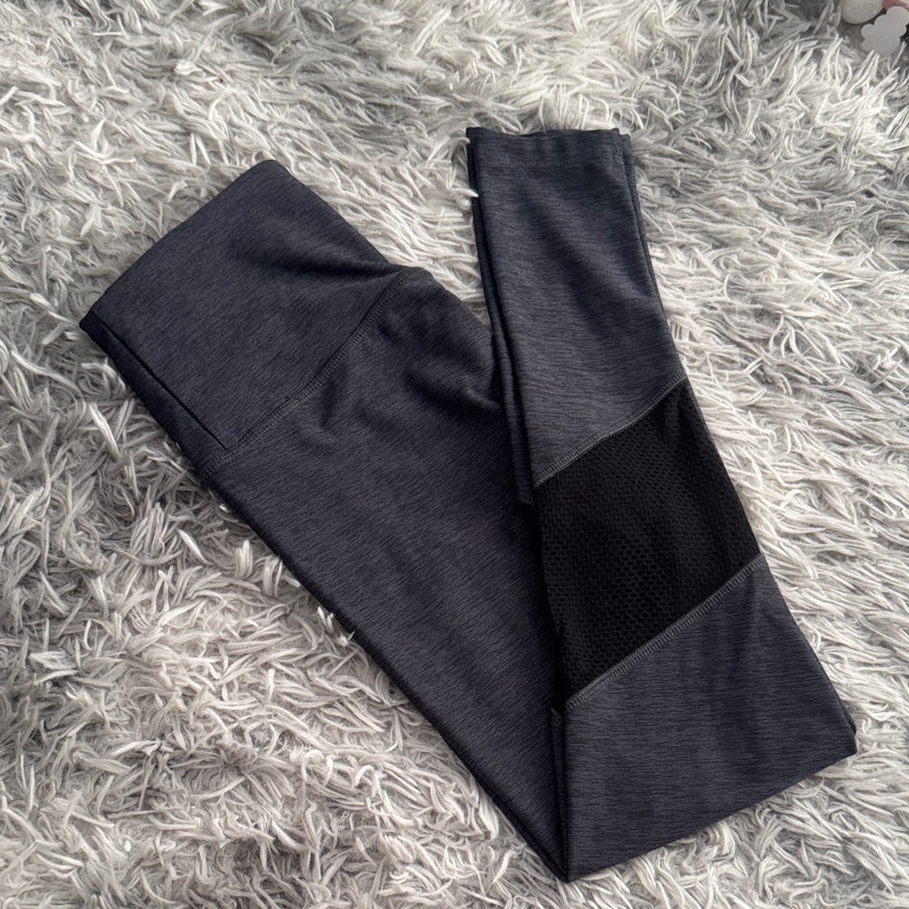 Pink Victoria Secret Ultimate Grey/Black Mesh Leggings (XS)